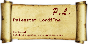 Paleszter Loréna névjegykártya